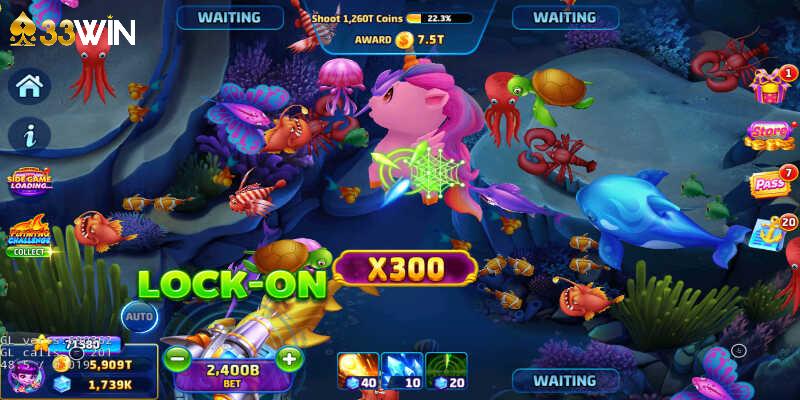 Giao diện đại dương sống động, mô phỏng biển sâu